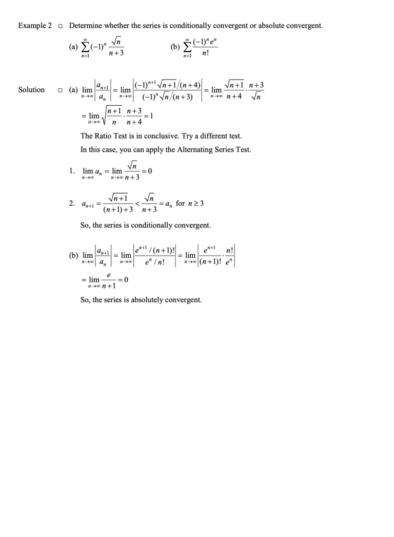 The Ratio Test in Infinite Sequences and Series